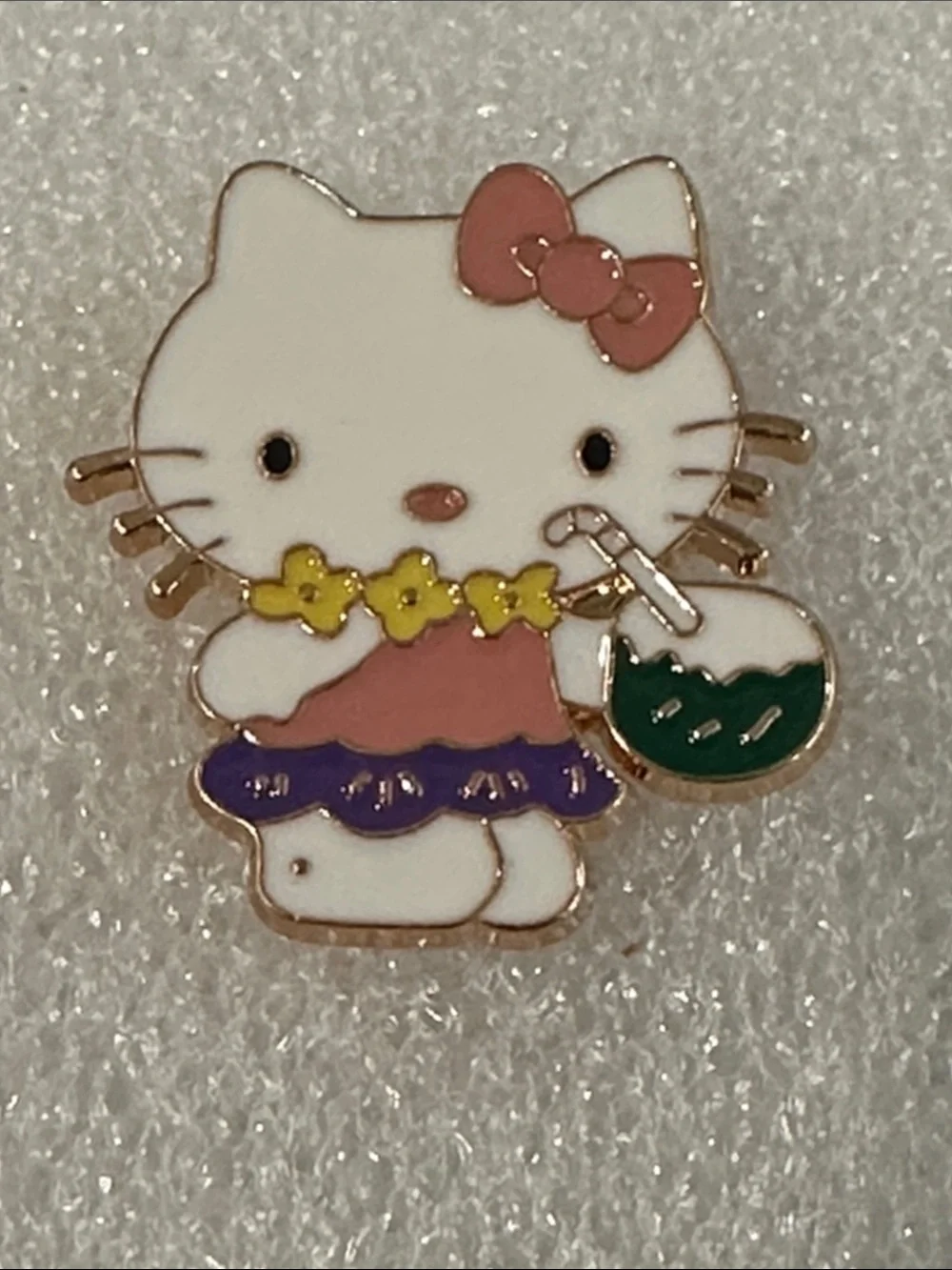 Hello Kitty Pink White Purple Enamel Pin